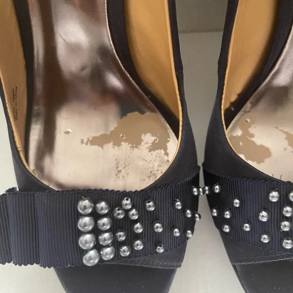 Badgley Mischka Sateen Embellished Stiletto - Picture 2 of 6